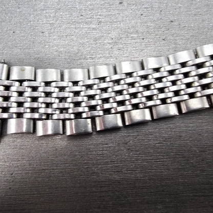 Seiko Beads Of Rice Bracelet 19mm Stainless Steel Silver Tone Tri Folding ClaspK2