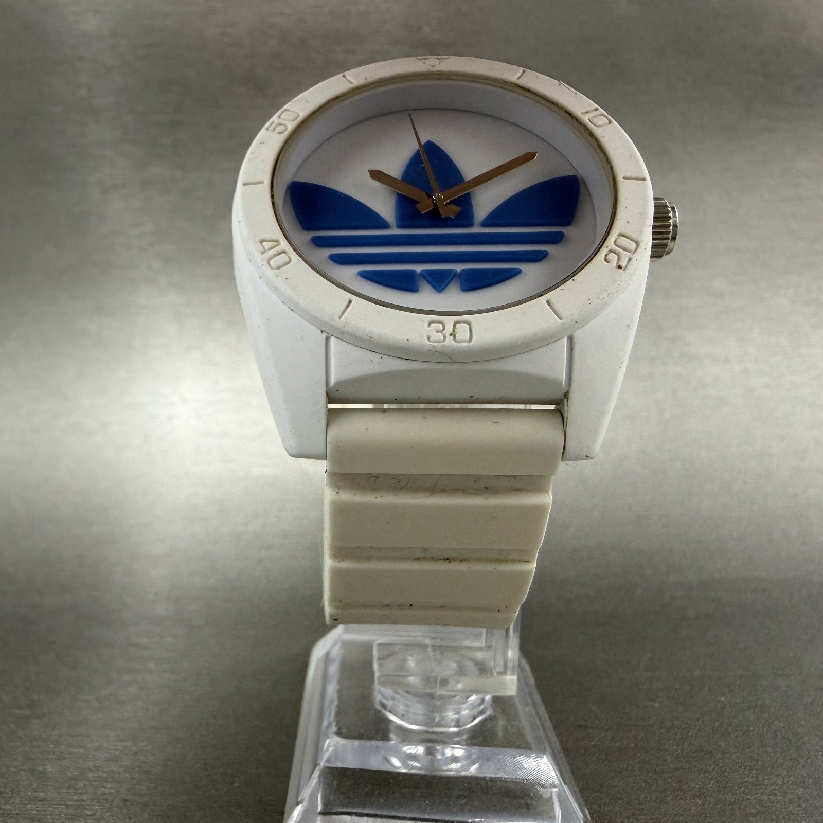 Adidas Santiago Watch Men 43mm White Dial White Tone Round  ADH2824 New Battery5
