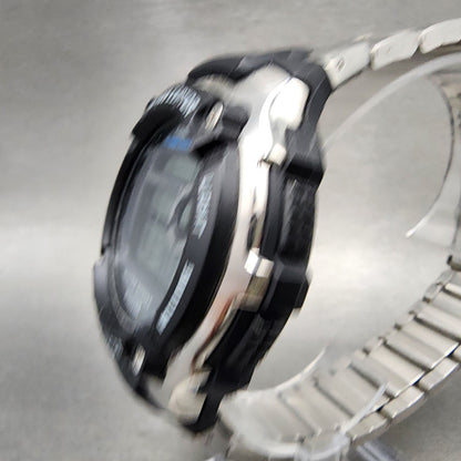 Casio Waveceptor Watch Men 48mm Digital Black Silver Alarm Chrono WV200 New Bat2