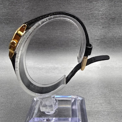 Citizen CQ Watch Women 17mm Black Dial Gold Tone Oval 5920-S49810 New Battery KA6