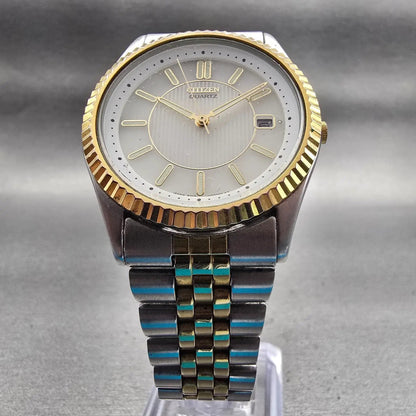 Citizen President Watch Men 36mm White Dial Two Tone Date Backlight New Batt5
