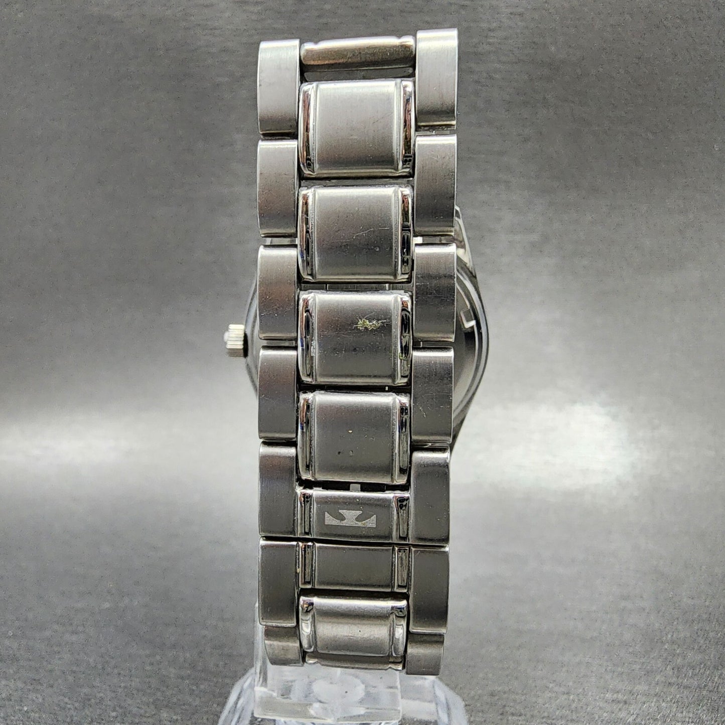 technos Watch Men 37mm Black Dial Silver Tone Date Round TGM656 New Battery7