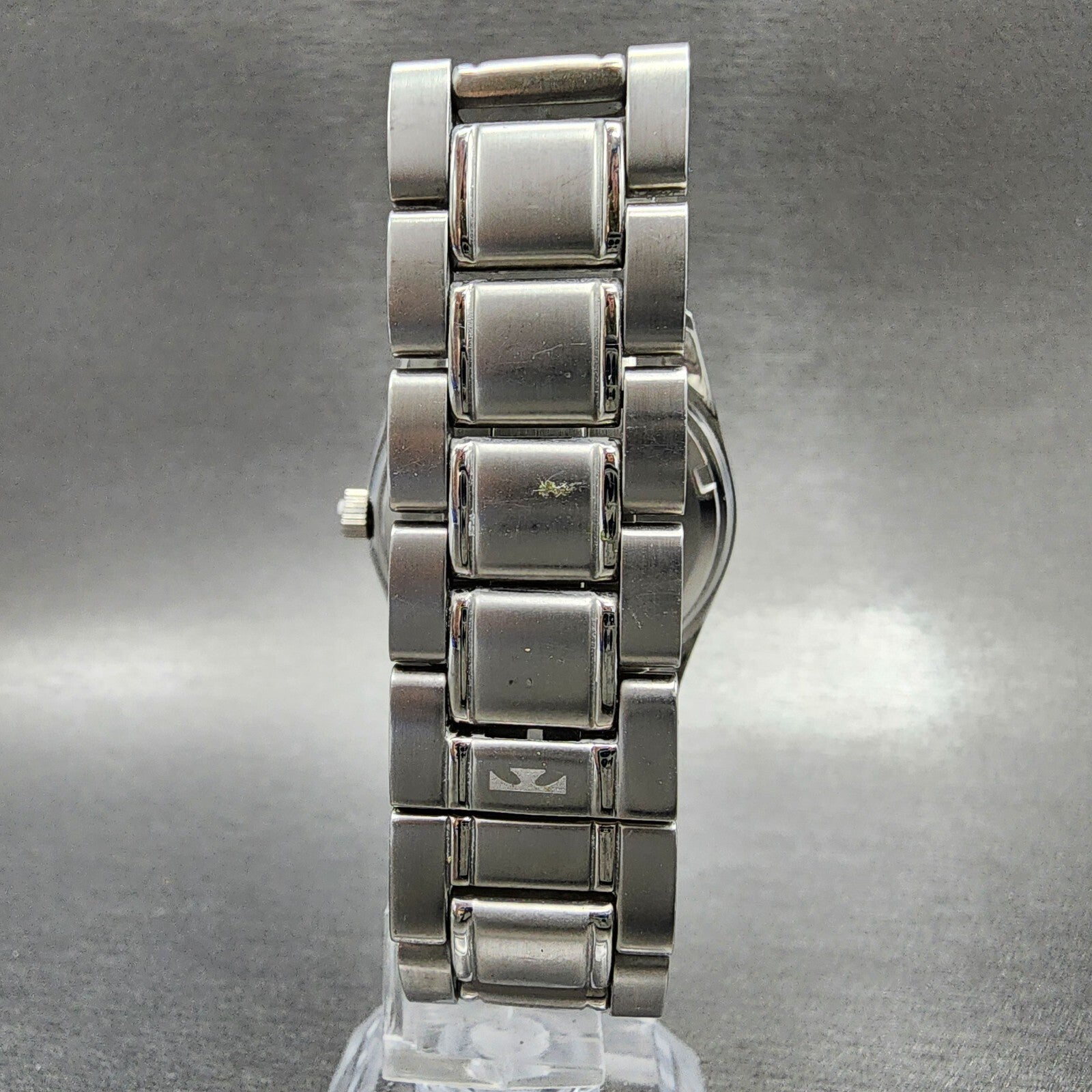 technos Watch Men 37mm Black Dial Silver Tone Date Round TGM656 New Battery7