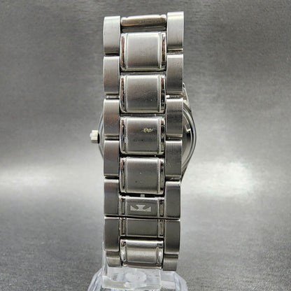 technos Watch Men 37mm Black Dial Silver Tone Date Round TGM656 New Battery7