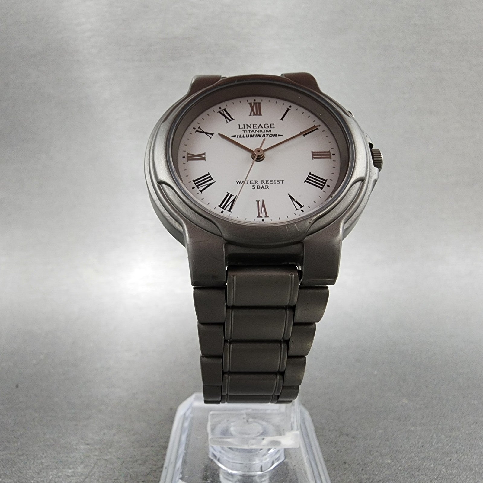 Casio Lineage Watch Men 35mm White Dial Titanium Illuminator LIN102 New Battery5
