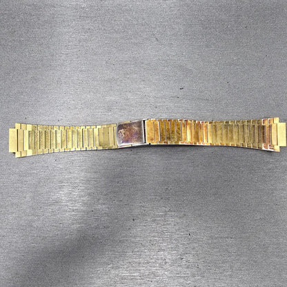 Seiko Bracelet 14mm Stainless Steel Gold Tone Tri Folding Clasp Vintage JP Z4070
