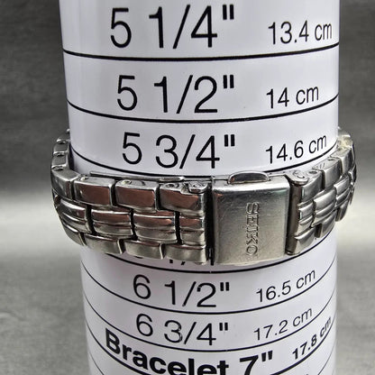Seiko Coutura Watch Women 24mm Silver Dial Silver Tone Gemmed 1N01-0LE0 New Batt9