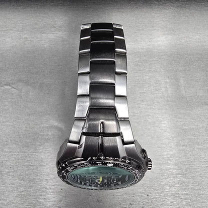 Pulsar Chronograph Watch Men 43mm Black Dial Silver Date 7T62-X041 READ!!!!!!4