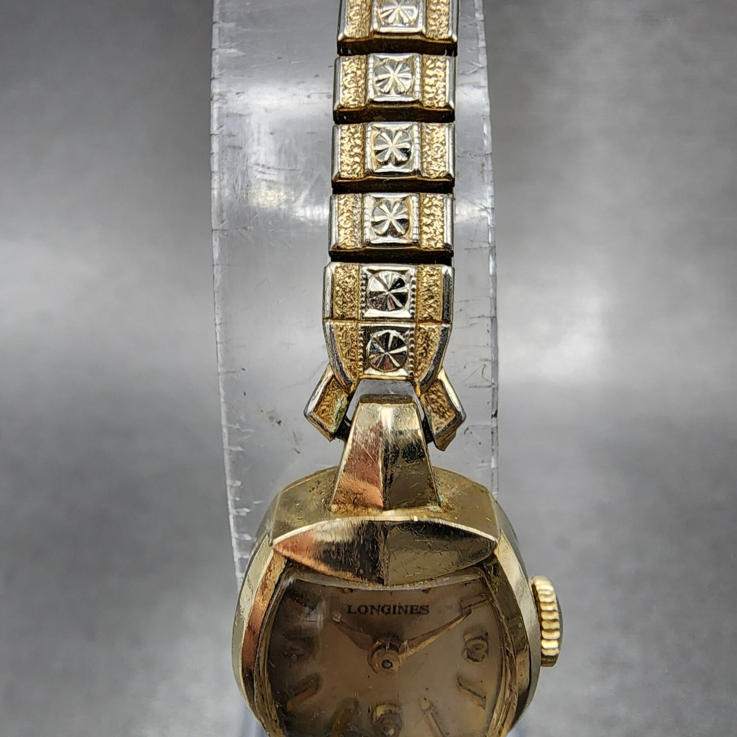 Longines Watch Women 15mm White Dial 10K Gold Filled Oval Cal 14.16 PARTS5