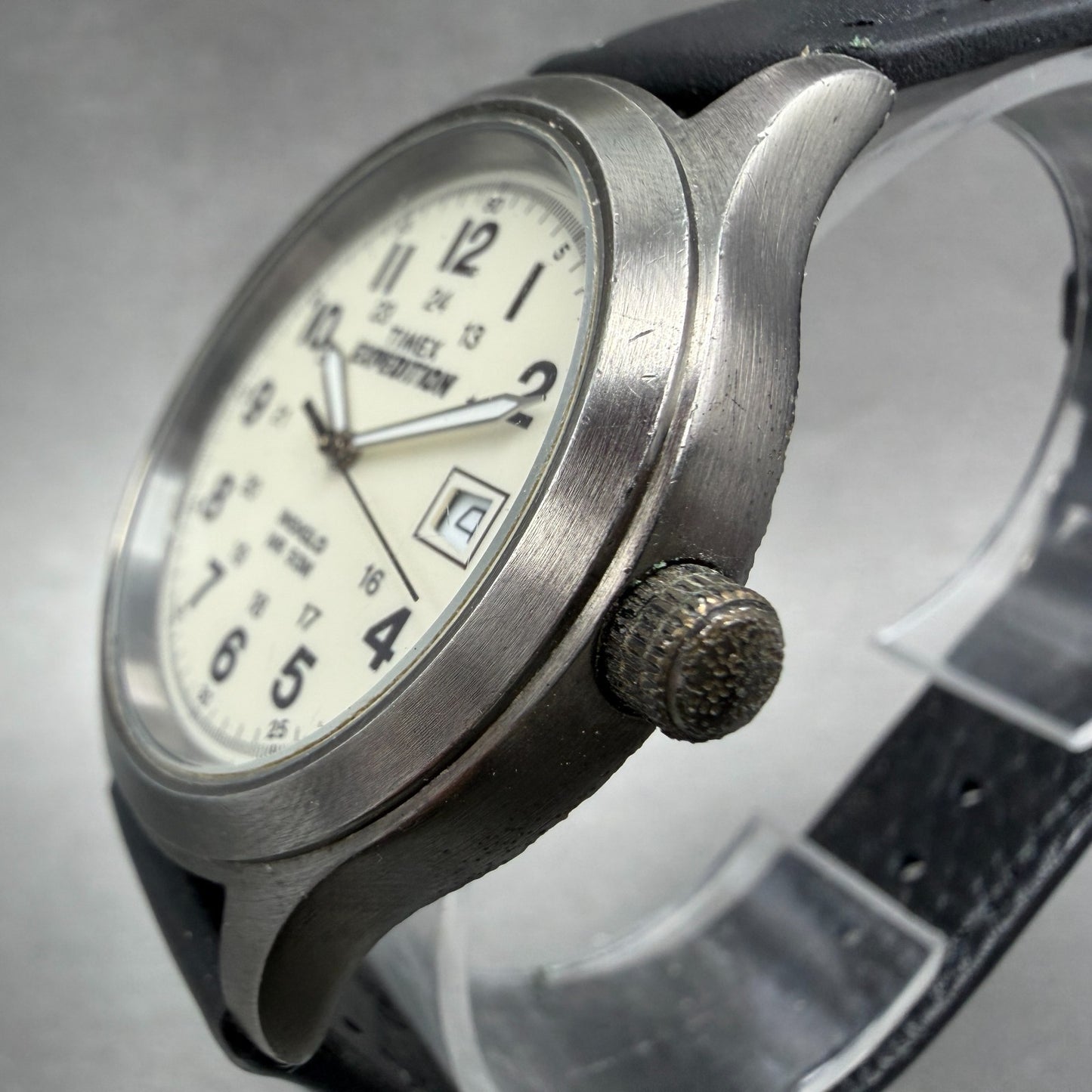 Timex Expedition Metal Field Watch Men 37mm White Dial Silver Tone Date New Batt2