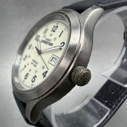 Timex Expedition Metal Field Watch Men 37mm White Dial Silver Tone Date New Batt2