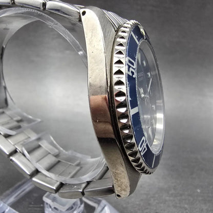 Casio Dive Watch Men 40mm Blue Dial Silver Tone Date MTD-1010 New Battery GJKK3