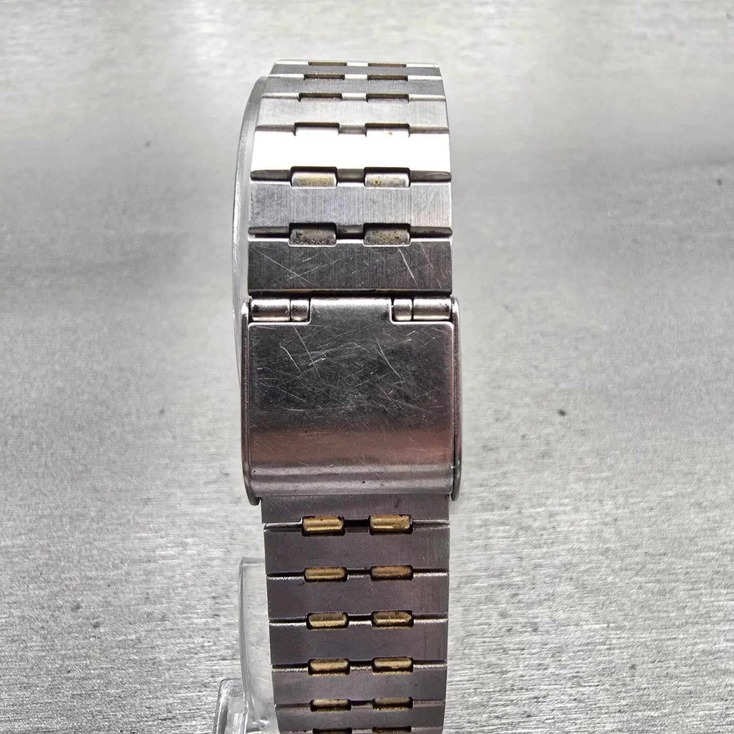 Seiko Watch Men 28mm Silver Dial Two Tone Date Rectangle 6539-5020 New Battery7