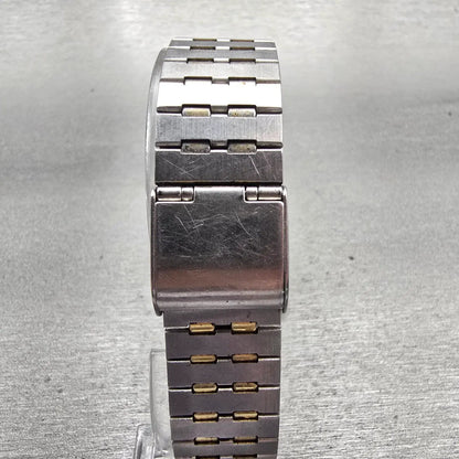 Seiko Watch Men 28mm Silver Dial Two Tone Date Rectangle 6539-5020 New Battery7