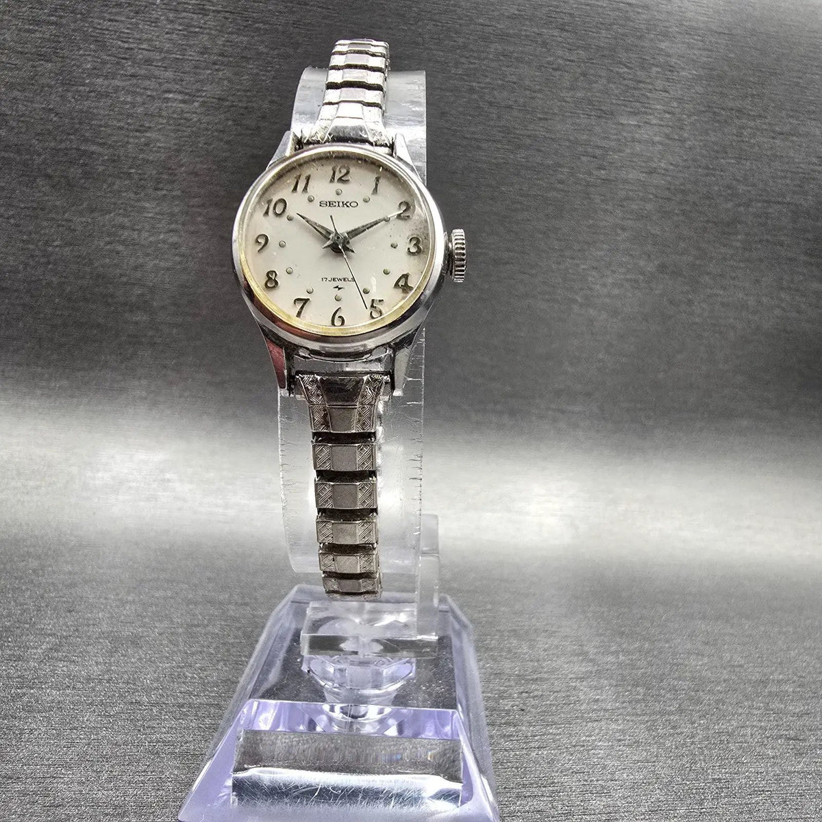 Seiko Watch Women 21mm Silver Dial Silver Tone Round 2104-0019 Manual Wind5