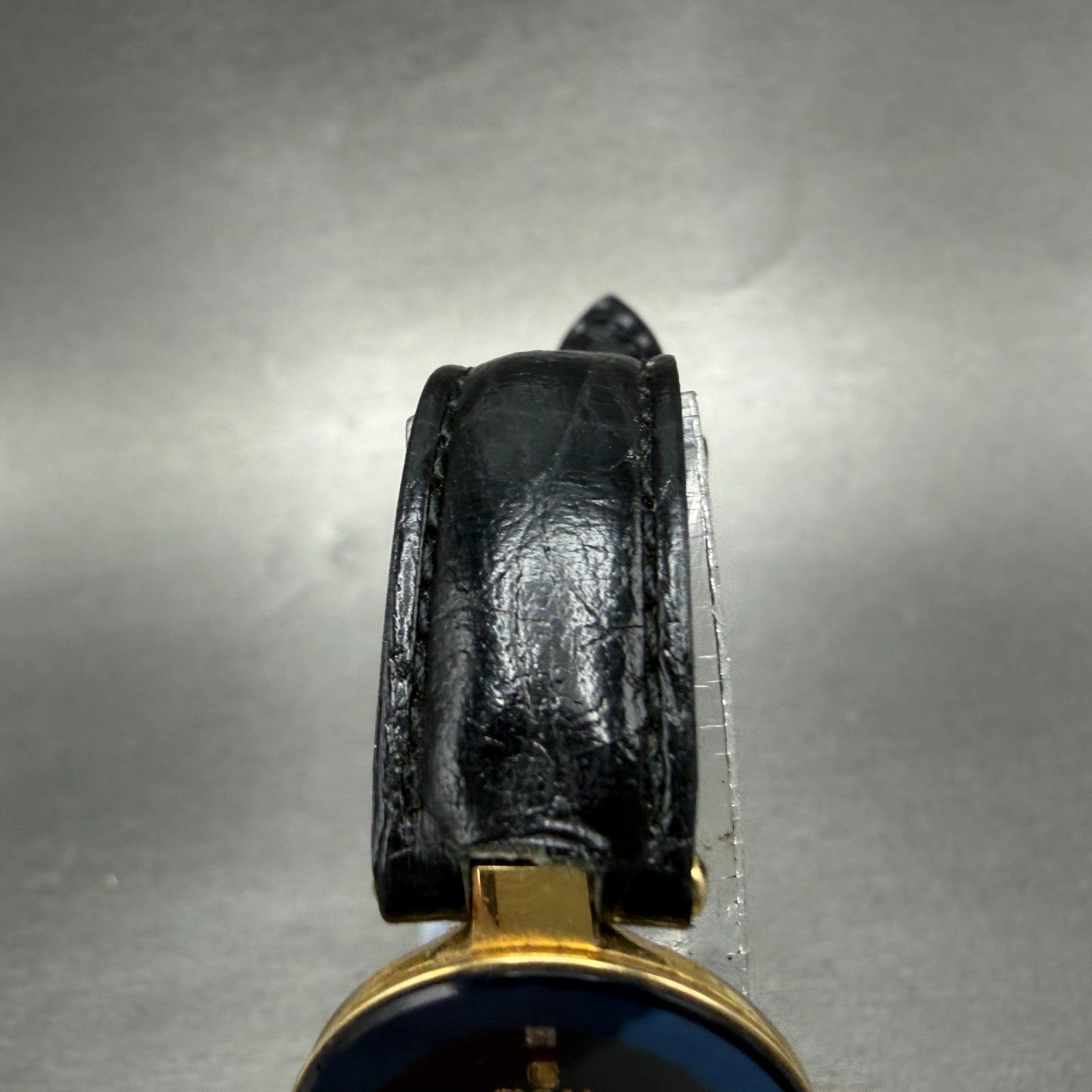 Cyma Watch Women 24mm Blue Dial Gold Tone Round 906 W/Box  New Battery4