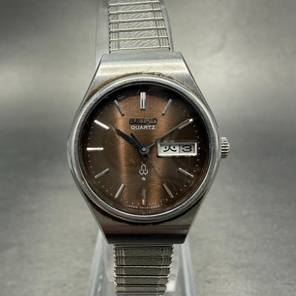 Seiko Watch Women 24mm Brown Dial Silver Tone Daydate 7903-0020 New Battery0