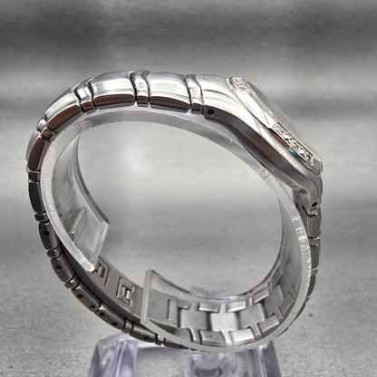 Bulova Watch Women 26mm MOP Dial Silver Tone Diamonds Date 96R20 New Battery8
