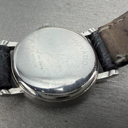 Movado Museum Watch Women 26mm Black Dial Steel Round 84 E4 0834 New Battery ABC9