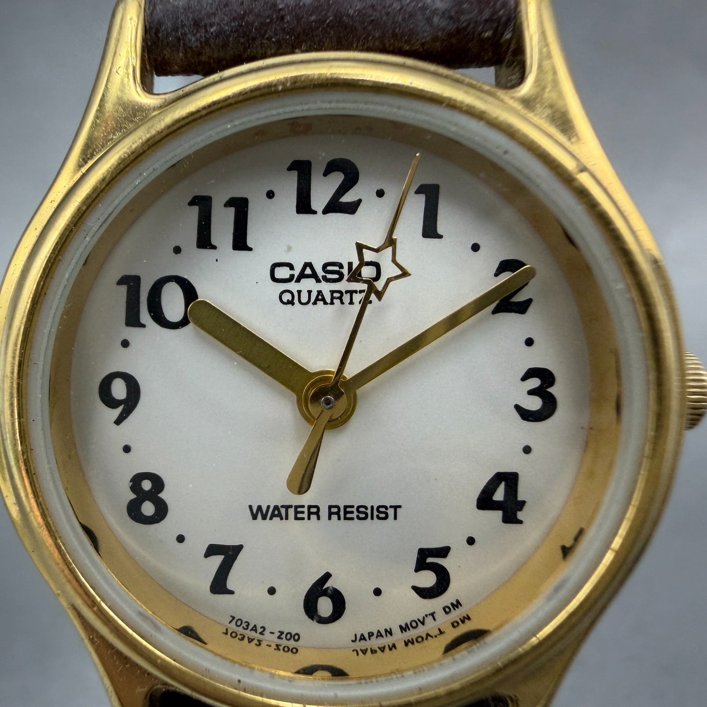 Casio Watch Women 25mm White Dial Gold Tone Round LQ398 New Battery Vintage1