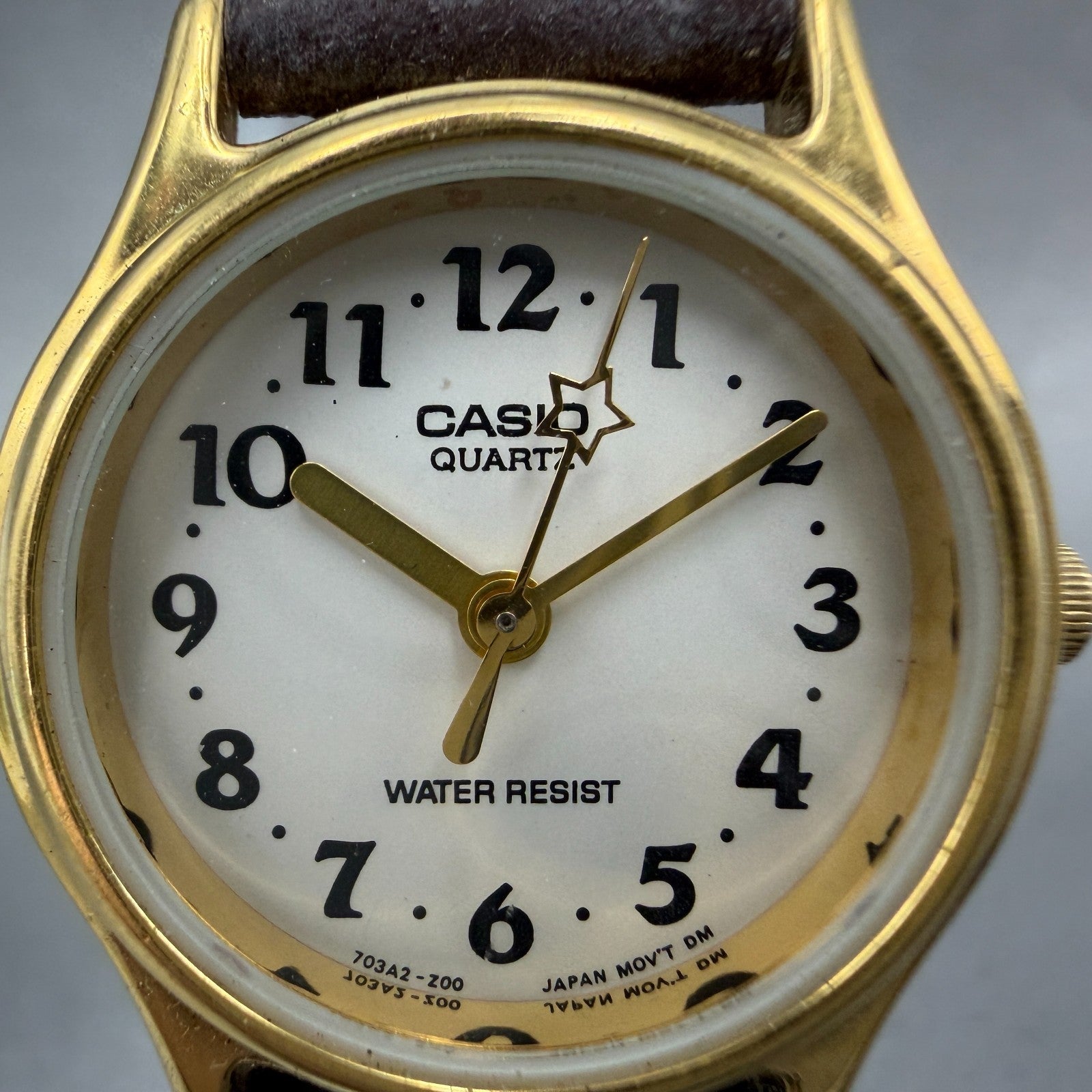 Casio Watch Women 25mm White Dial Gold Tone Round LQ398 New Battery Vintage1