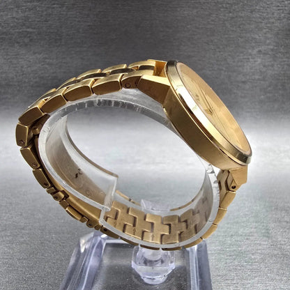 Nixon Kensington Watch Women 32mm Champagne Dial Gold Tone Round New Battery8