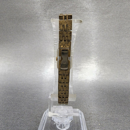 Seiko Tank Watch Women 13mm Black Dial Gold Tone Rectangle 13205649 New Battery7