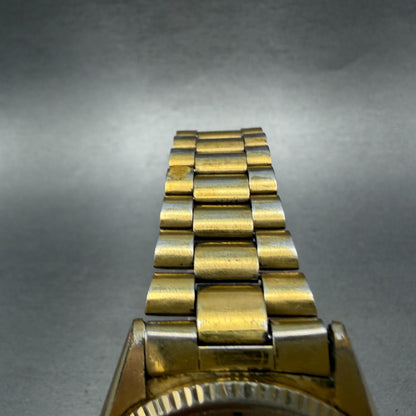 Seiko President SQ Watch Men 37mm Gold Dial Gold Tone Daydate 6923-8089 New BatC4