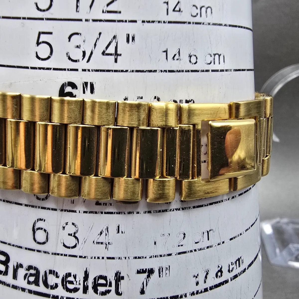 Seiko Tank Watch Men 26mm Champagne Dial Gold Tone Rectangle 5Y94-5119 PARTS13