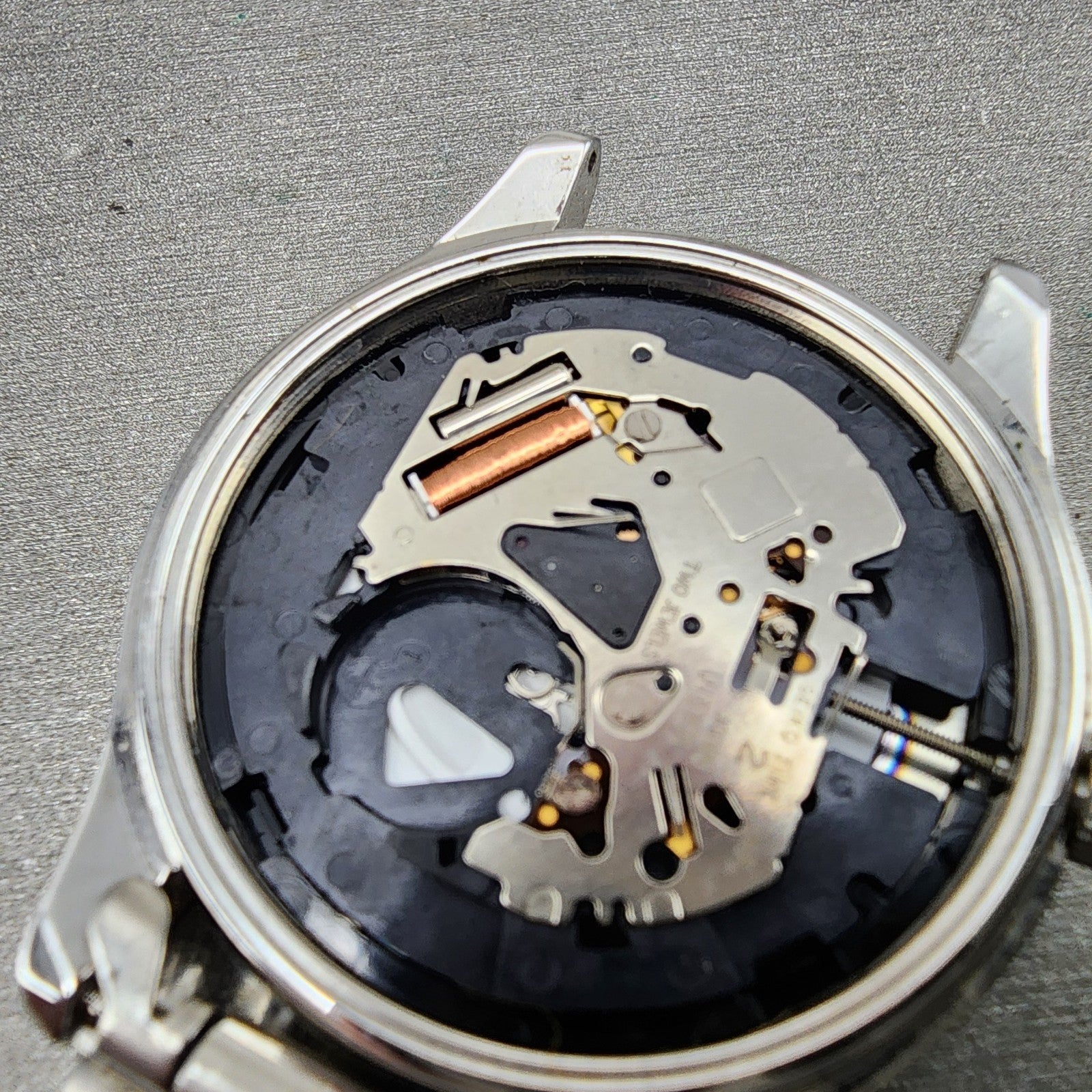 Seiko ALBA Solar Watch Men 36mm White Dial Silver Tone Daydate V158A PARTS9