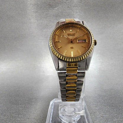 Seiko SQ Watch Women 24mm Gold Dial Two Tone Daydate Round 3E230A60 New Battery5