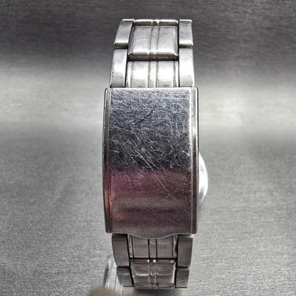 Seiko Alba Watch Men 36mm White Dial Silver Tone Round V501-0DA0 New Battery D7