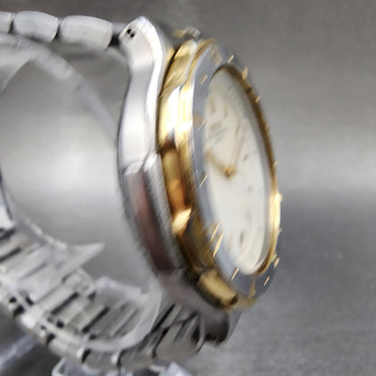 Seiko AGS Watch Men 37mm White Dial Two Tone Date Round 7M426A00 Works3