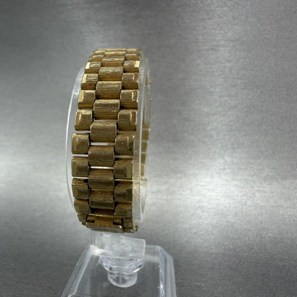 Longines Tank Watch Women 17mm Black Dial Gold Tone Rectangle New Battery7