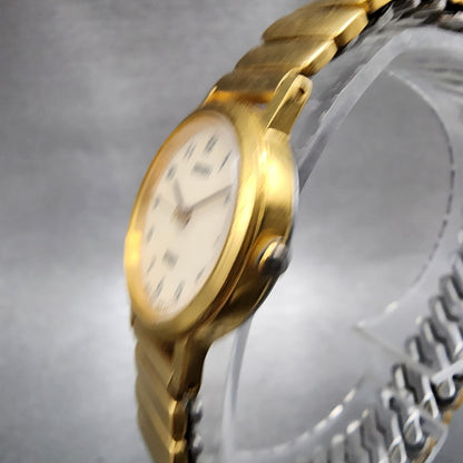 Seiko Spirit Watch Women 23mm Luminous Dial Gold Tone 4n210640 New Battery2