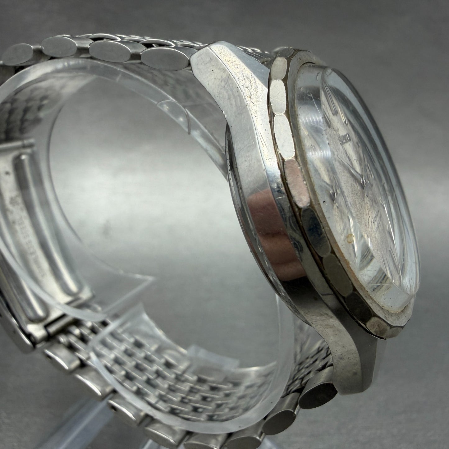 Seiko Business A Watch Men 37mm Silver Dial Silver Tone Daydate 8346-9010 PARTS4
