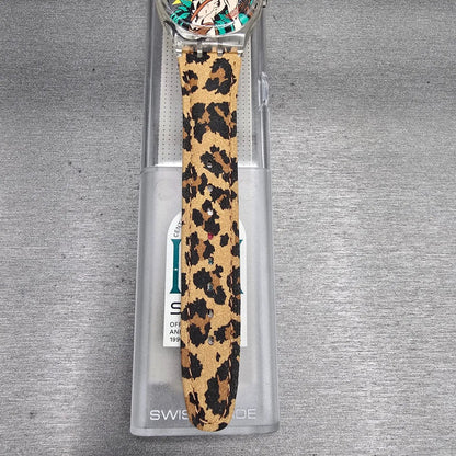 Swatch OONGAWAH! Watch Men 34mm Green Dial Clear Case GK193 New Battery NOS2