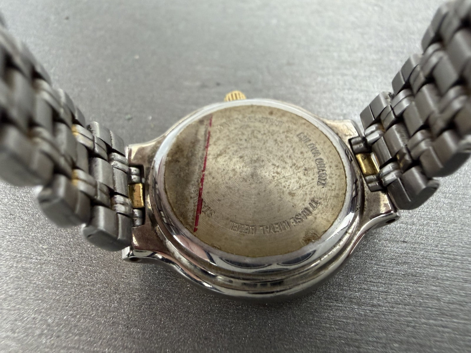 Bulova Watch Women 24mm Cream Dial Two Tone Round Bracelet 98L61 New Battery BGH9
