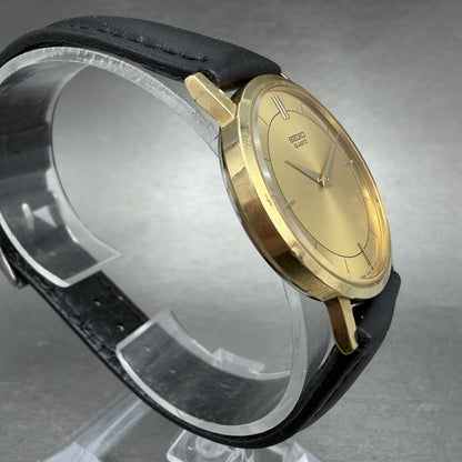 Seiko Watch Unisex 30mm Champagne Dial Gold Tone Round VTG 6530-6060 New Battery3