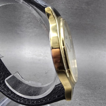 Seiko Solar Watch Men 38mm Cream Dial Gold Tone V115-0BE0 Runs Roman Numerals3