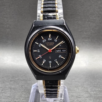 Citizen CQ Watch Women 26mm Black Dial Black Tone Daydate 3600-899431 New Batt0
