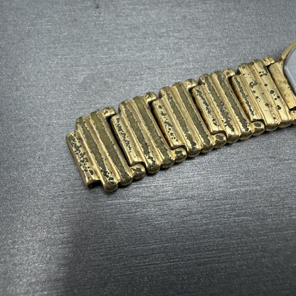 Seiko Watch Women 18mm Gold Dial Gold Tone Oval BROKEN BAND 2P205E29 New Batt10