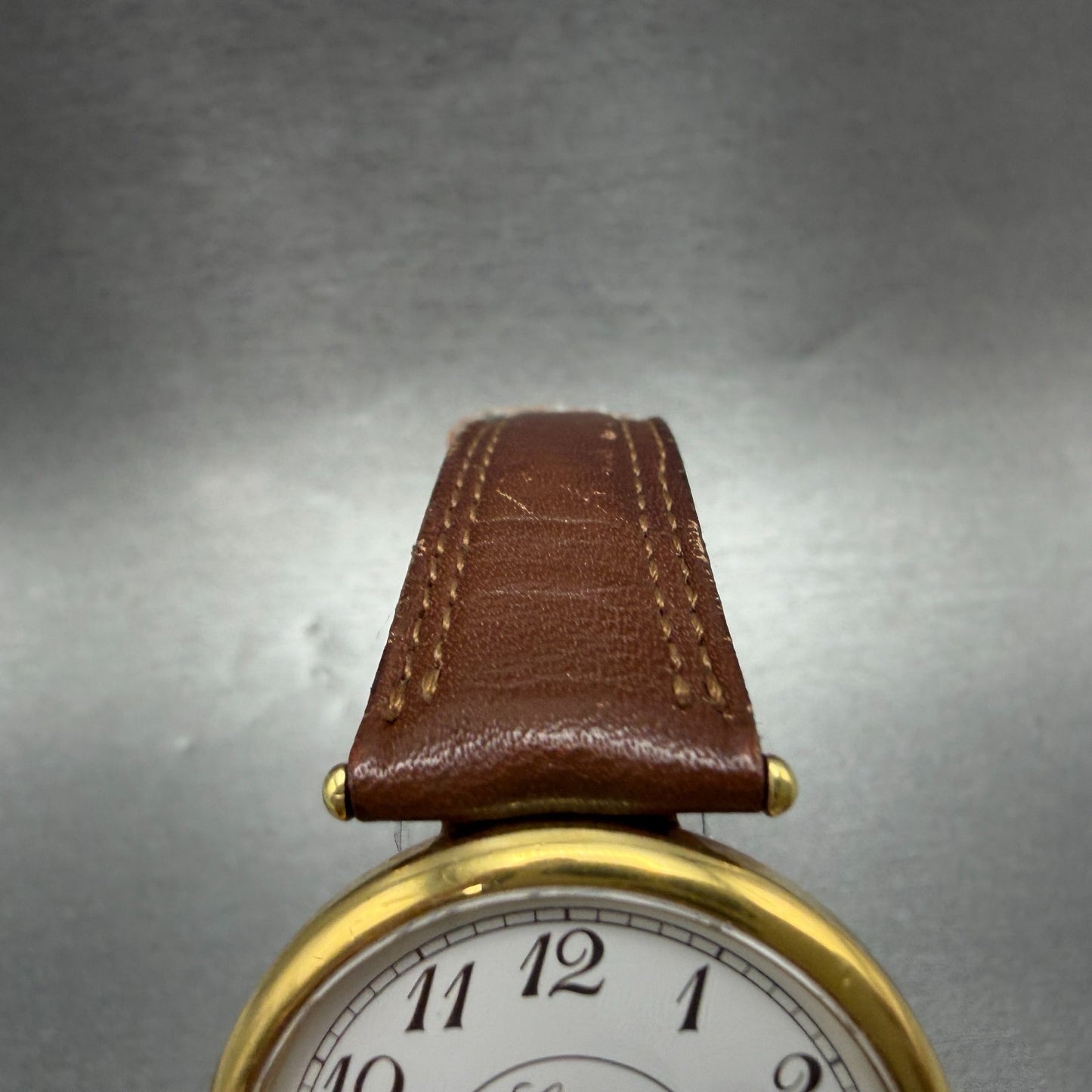 Longines Watch Men 32mm White Dial Gold Tone Small Seconds Manual Wind 3207 8464