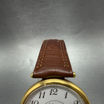 Longines Watch Men 32mm White Dial Gold Tone Small Seconds Manual Wind 3207 8464