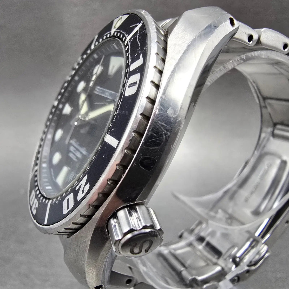 Seiko Sumo Watch Men 45mm Black Dial Steel Date Automatic Round SBDC001 6R15-00G2