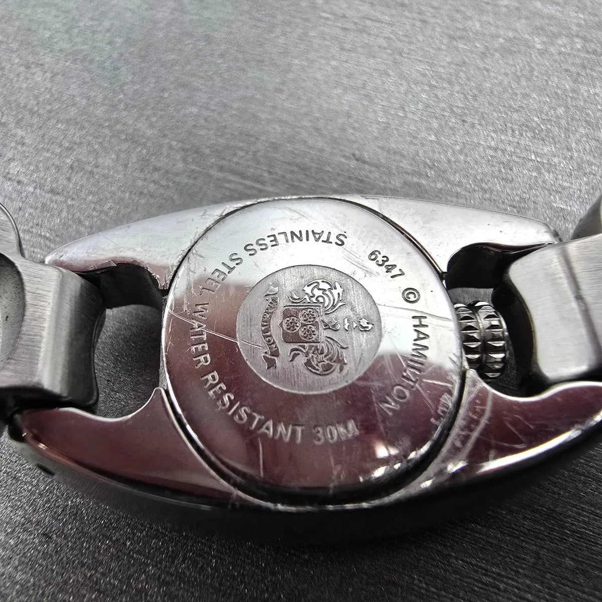 Hamilton Marylin Watch Women 21mm White Dial Steel Oval 6347 New Battery9