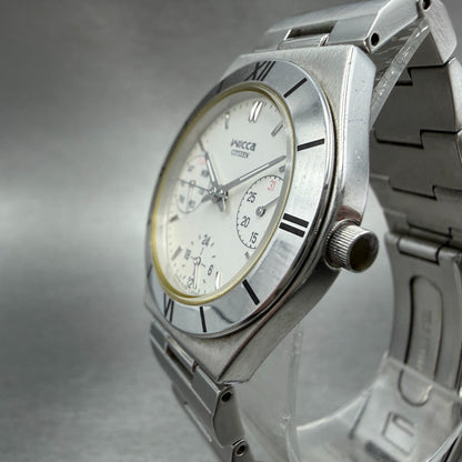Citizen Wicca Watch Women 31mm White Dial Silver Tone Daydate Round New Battery2