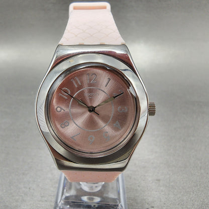Swatch Irony COCO HO Watch Women 33mm Pink Dial Steel Round YLZ101 New Battery0