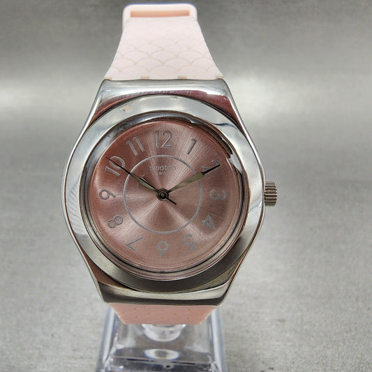 Swatch Irony COCO HO Watch Women 33mm Pink Dial Steel Round YLZ101 New Battery0