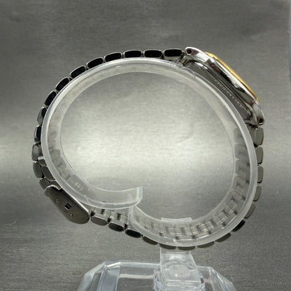 Seiko Tank Watch 22mm Women Champagne Dial Two Tone 4J41-5030 New Battery8